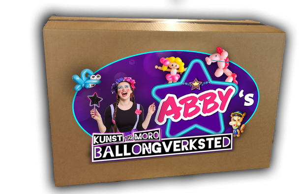 ballongeske, ballongverksted, kunst og moro, klovnen abby