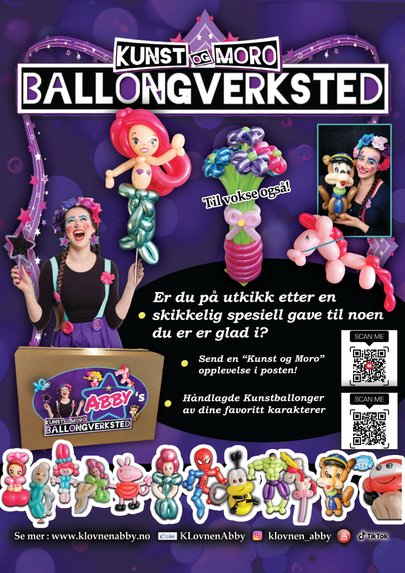 bursdagsgave barnebursdag ballongkunst ballongdekor ballongpakke gave